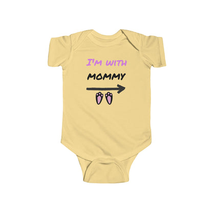 "I'm With Mommy"Cute Baby Onesie