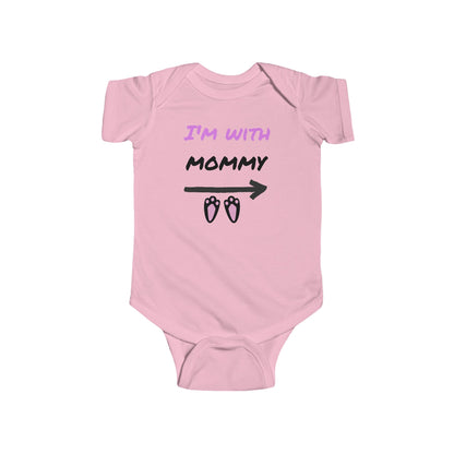 "I'm With Mommy"Cute Baby Onesie